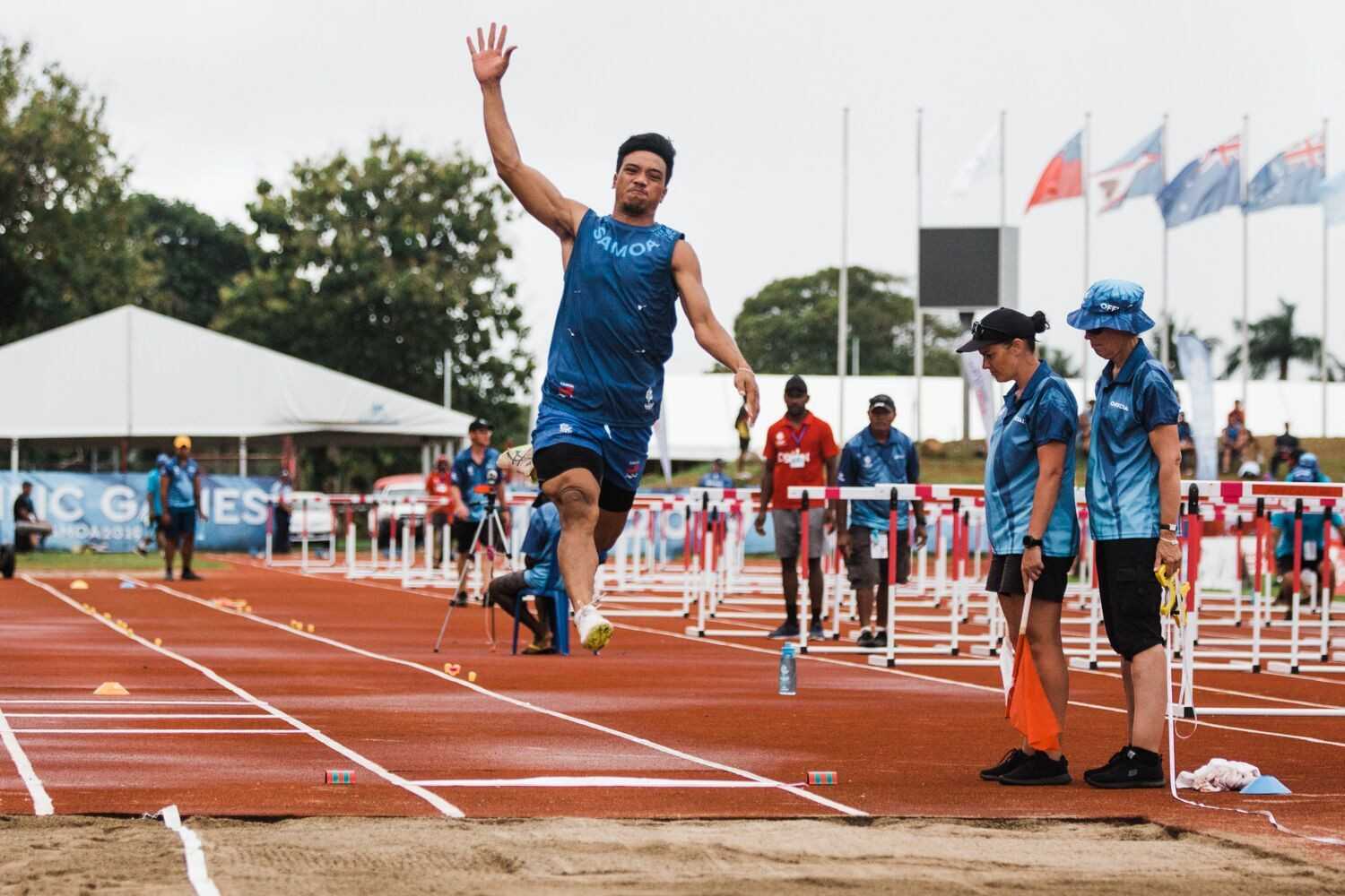 Home hero Kelvin Masoe takes stunning long jump gold at 2019 Pacific Games in Samoa