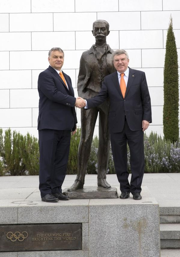 Hungarian Prime Minister Viktor Orbán met with IOC President Thomas Bach in Lausanne last month ©IOC