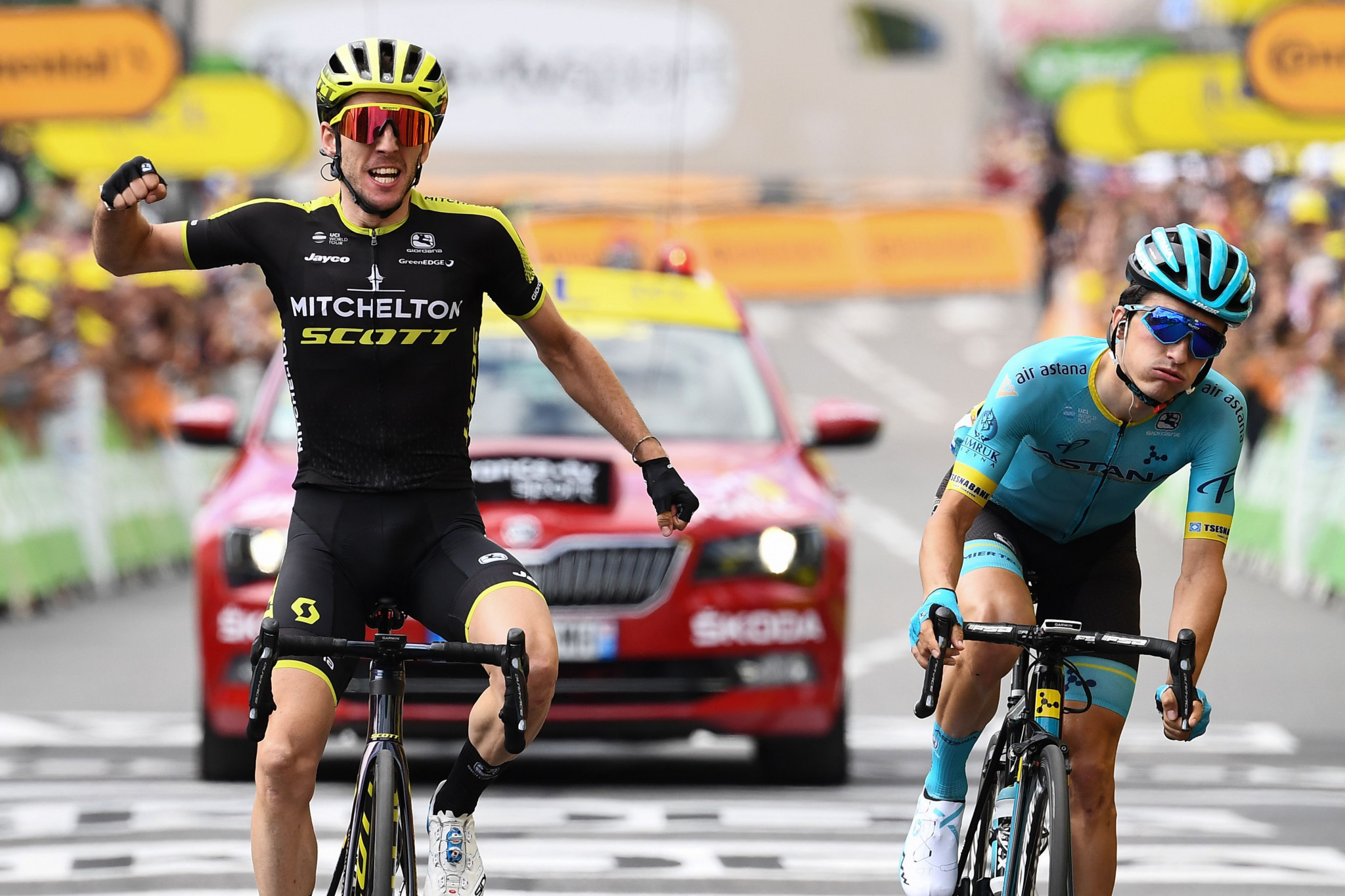 Yates sprints to first Tour de France stage victory as Alaphilippe remains in yellow