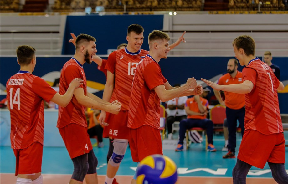 Record winners Russia began with victory over Czech Republic ©FIVB