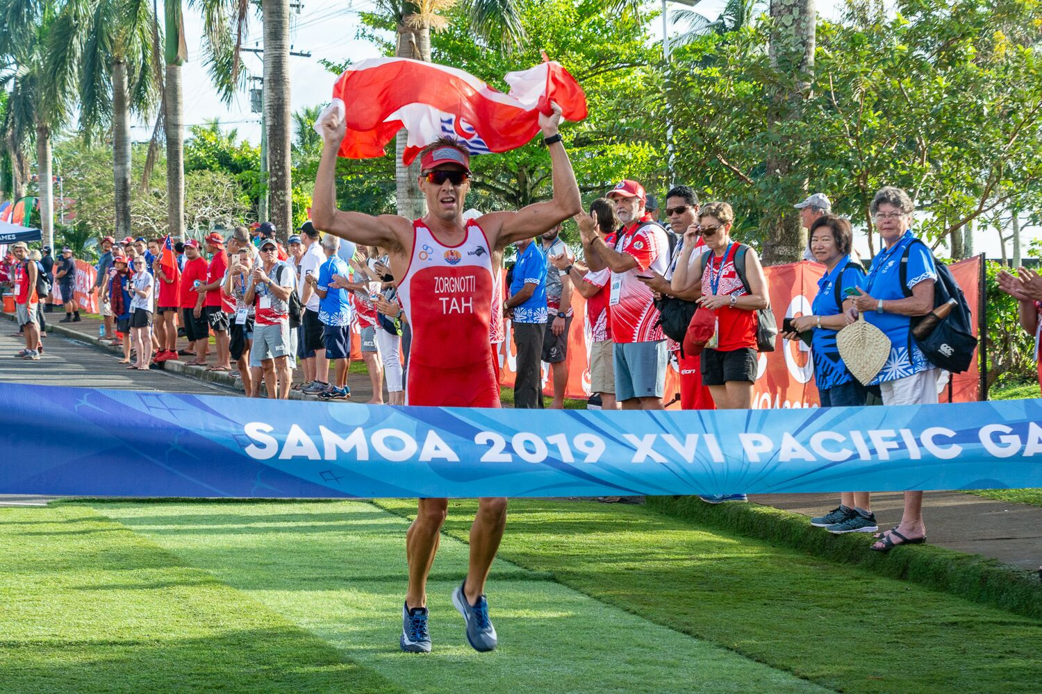 In the first ever Pacific Games aquathlon competition, both the men's and women's races were won by Tahiti ©Games News Service