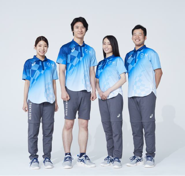The Tokyo 2020 "Field Cast" uniform incorporates subtly overlapping shades of the motifs and colours featuring in the core graphics used by the Organising Committee ©Tokyo 2020