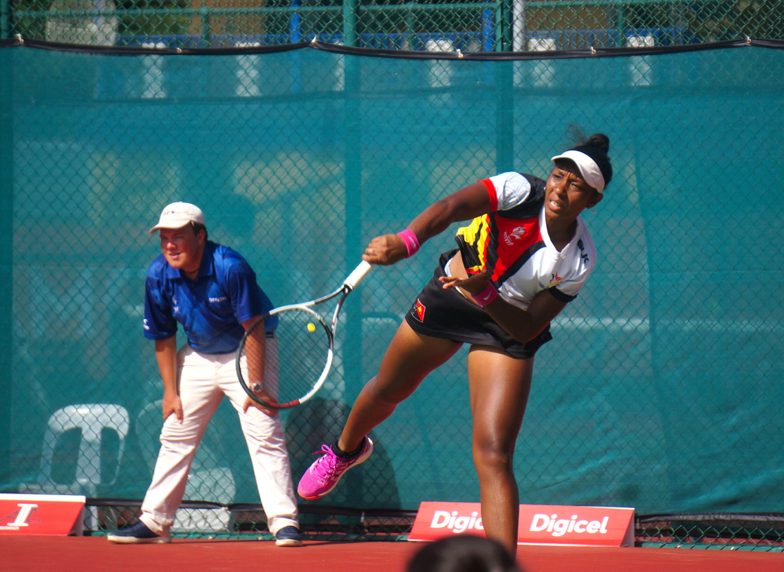 Abigail Tere-Apisah won three tennis titles at the Pacific Games ©Pacific Games News Service/Karen Anaya