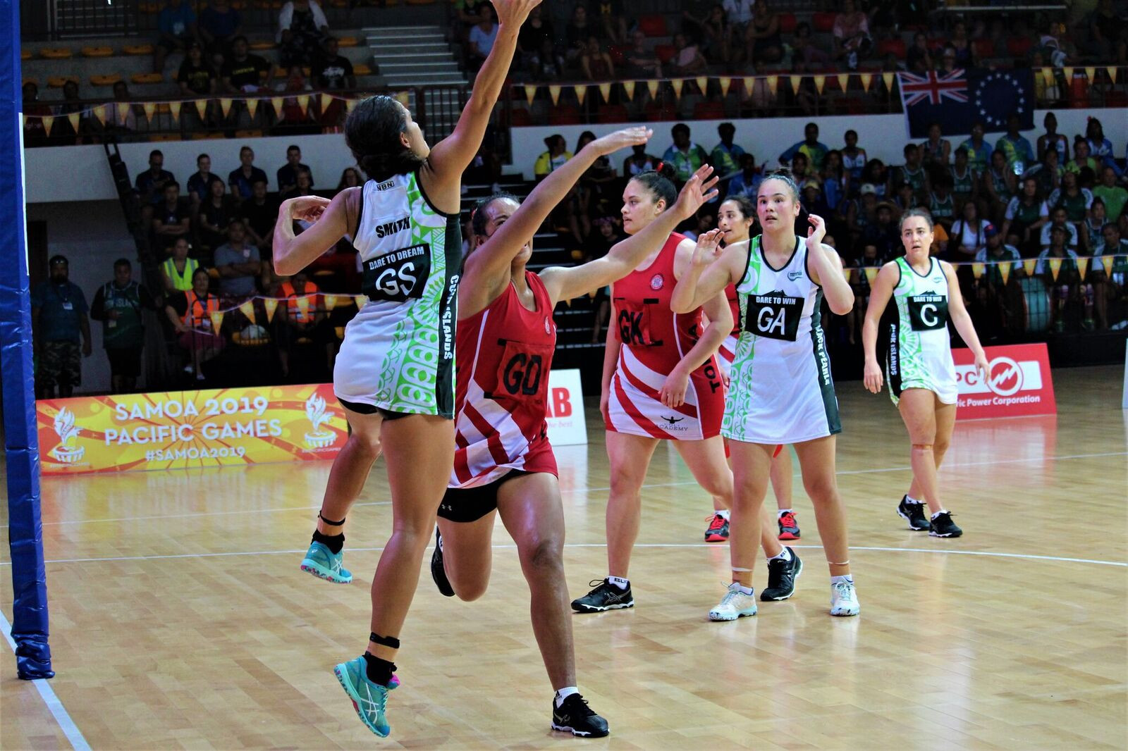 Cook Islands and Tonga played out a classic final in the netball ©Games News Service