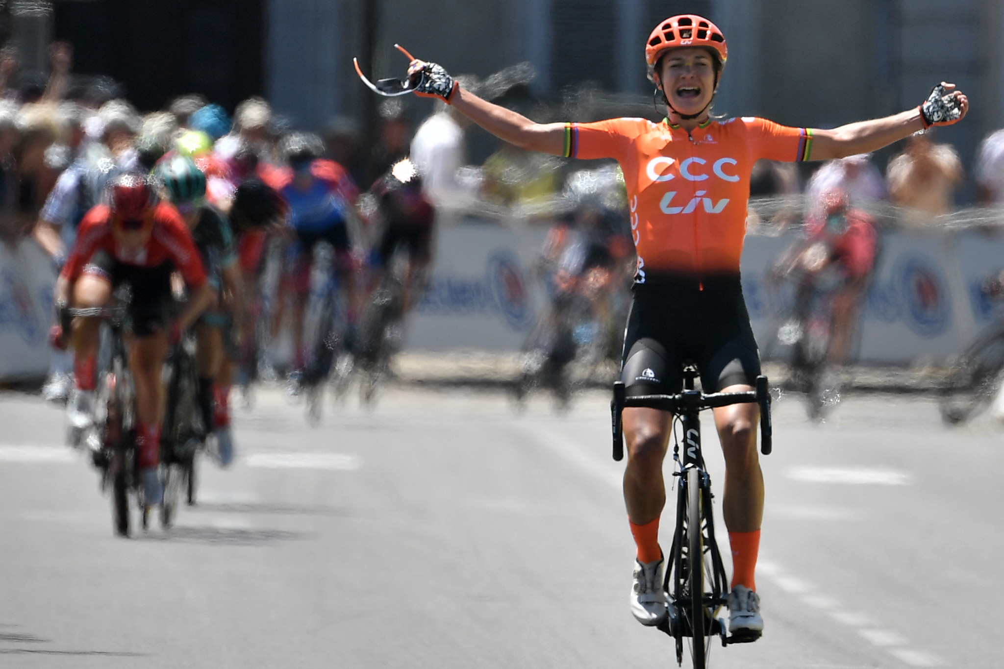 The Netherlands' Marianne Vos claimed her second La Course title with a sensational late surge up the final climb in Pau today ©Getty Images