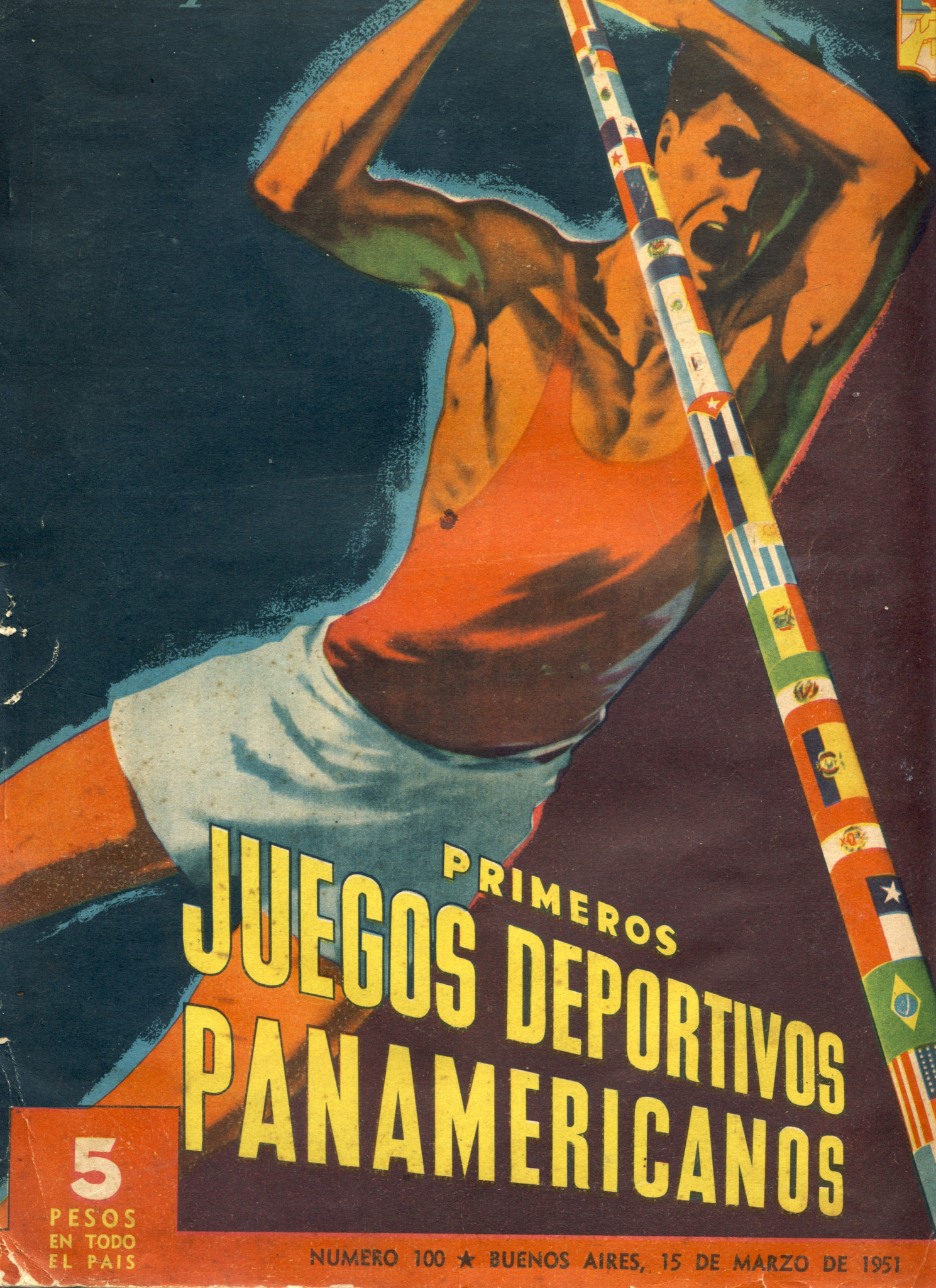 The 1951 Pan Am Games poster depicted on a magazine cover ©Philip Barker