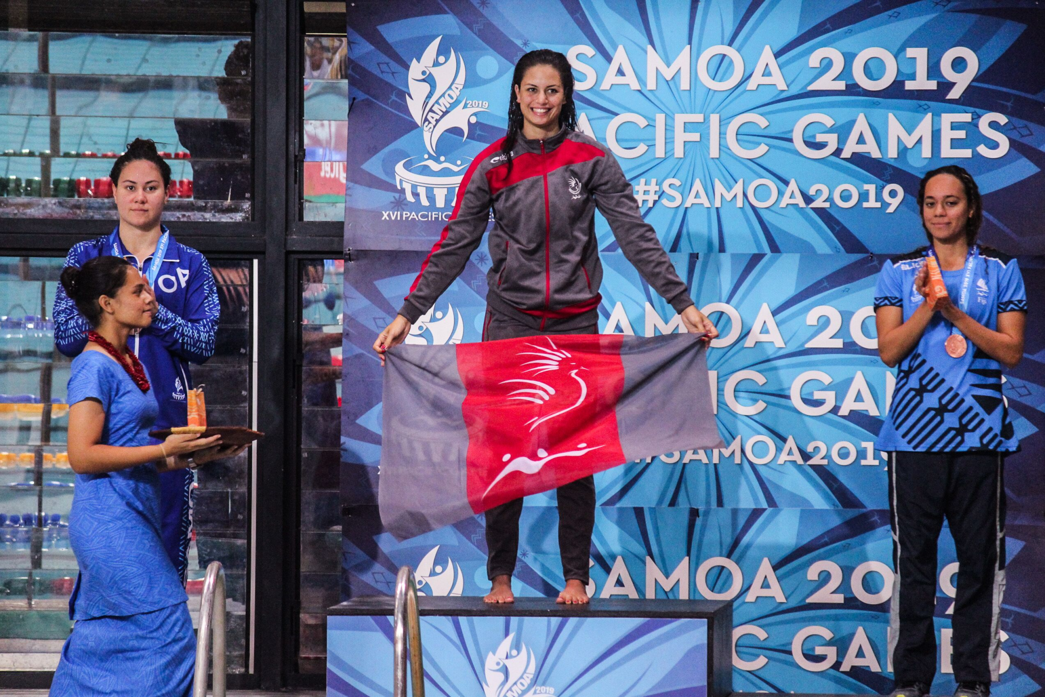 New Caledonia swimming star Emma Terebo was named best female athlete of Samoa 2019 ©Pacific Games News Service