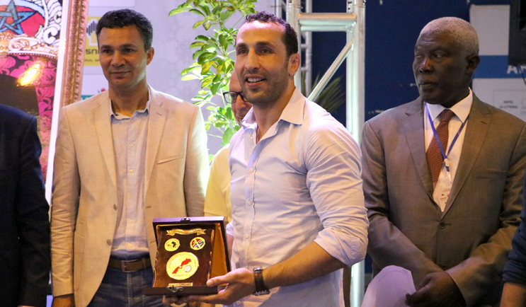 Maroune Oulhaj was last month honoured for his contribution to sambo in Morocco ©FIAS