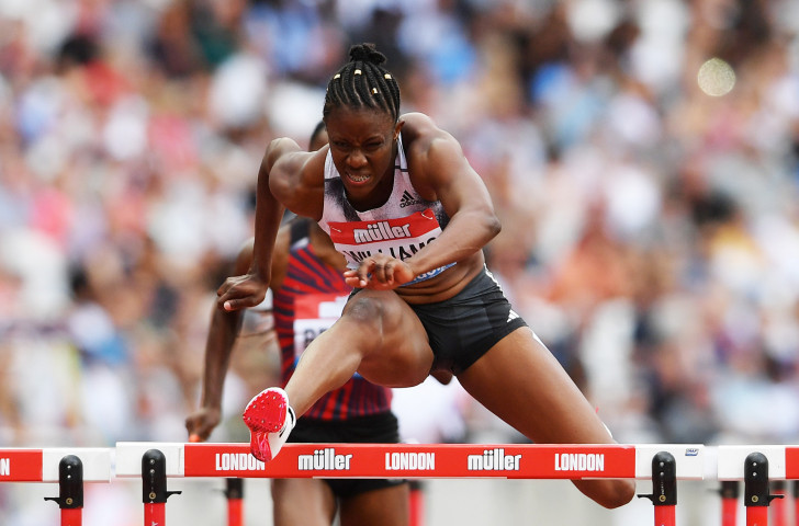 Jamaica's 2015 world champion Danielle Williams won on the first day of the IAAF Diamond League meeting in London in a national record of 12.32sec ©Getty Images 