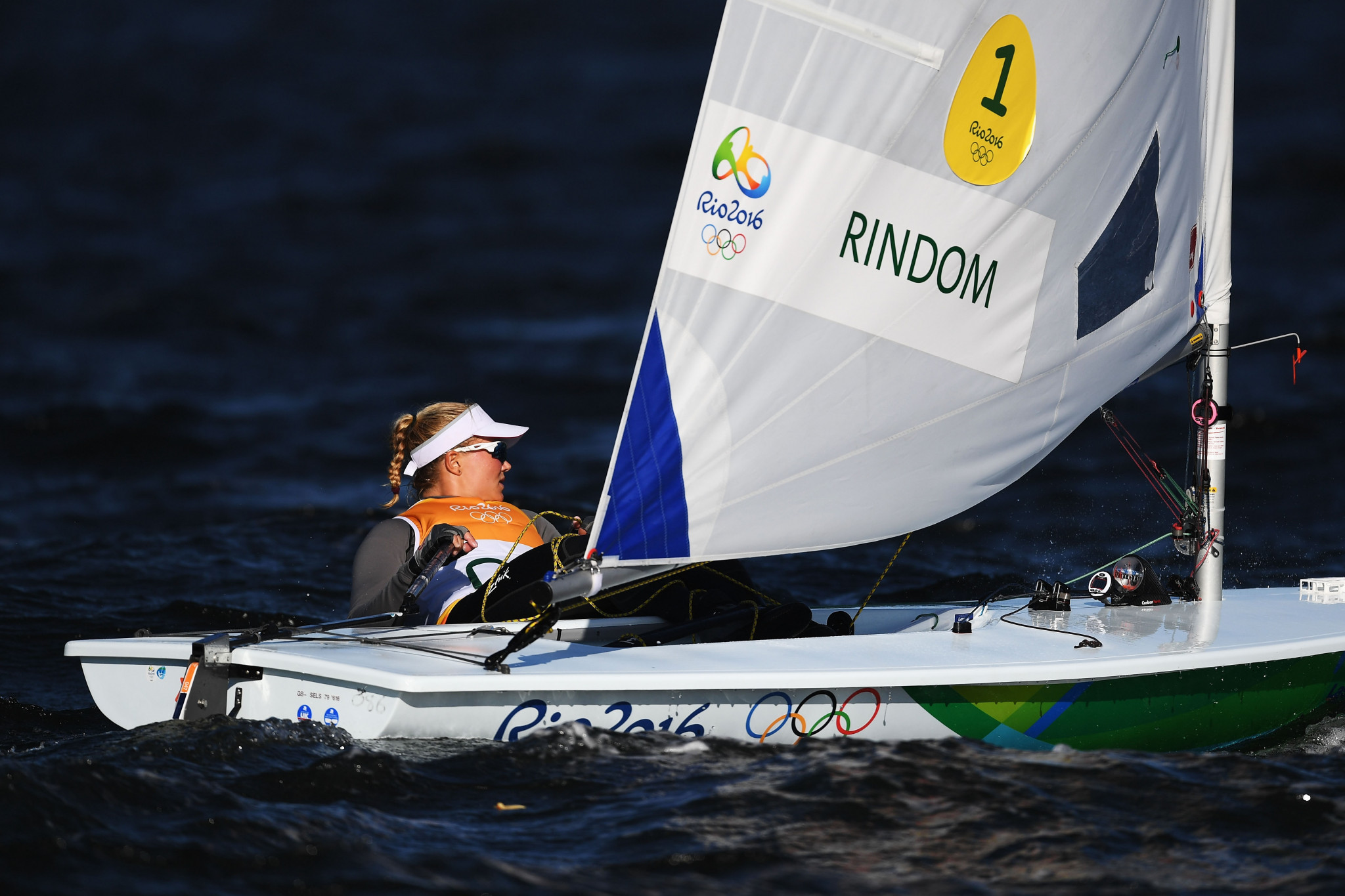 Anne-Marie Rindom of Denmark endured a tough day on the water ©Getty Images