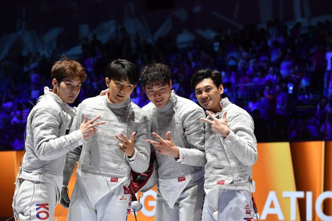 South Korea secure third straight men's team sabre crown at World Fencing Championships