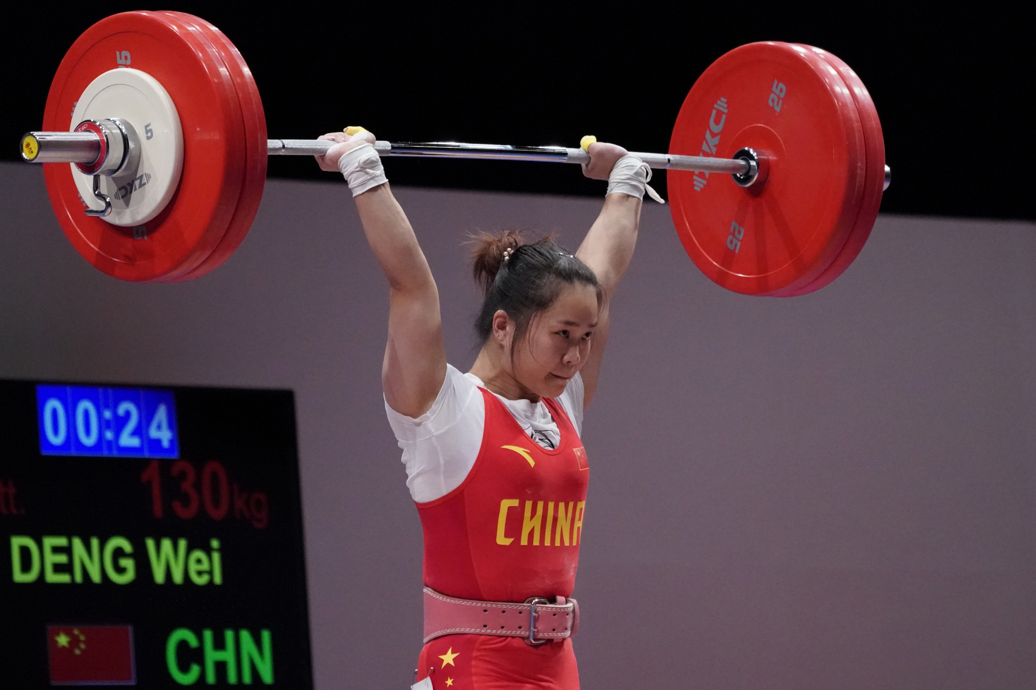 China's Deng Wei competing at the Tokyo 2020 test event ©Getty Images