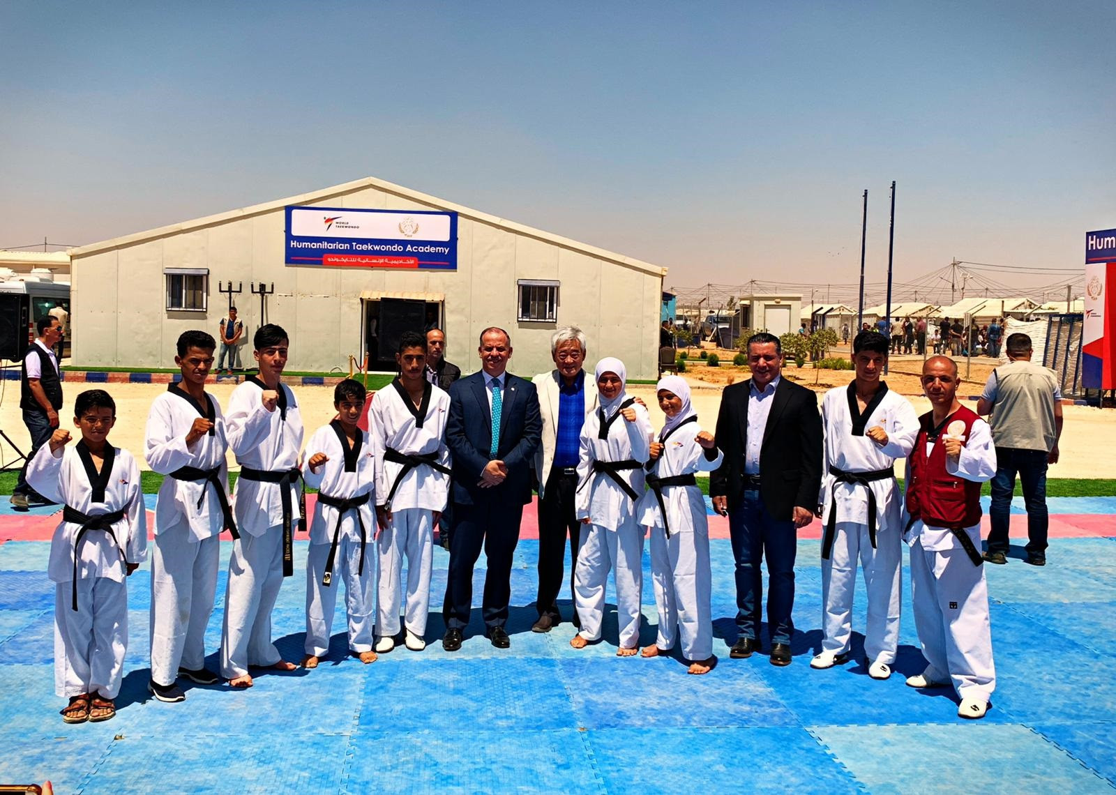 World Taekwondo, THF and United World Wrestling host historic joint event in Azraq refugee camp