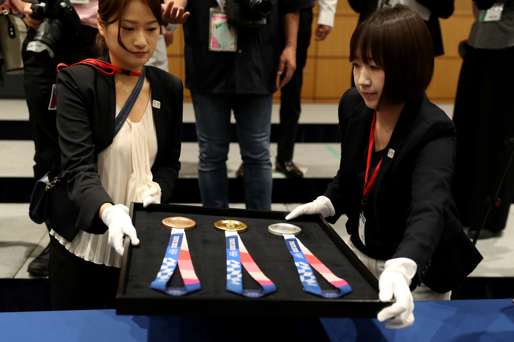 The ceremony included the unveiling of the Tokyo 2020 medal designs ©Getty Images