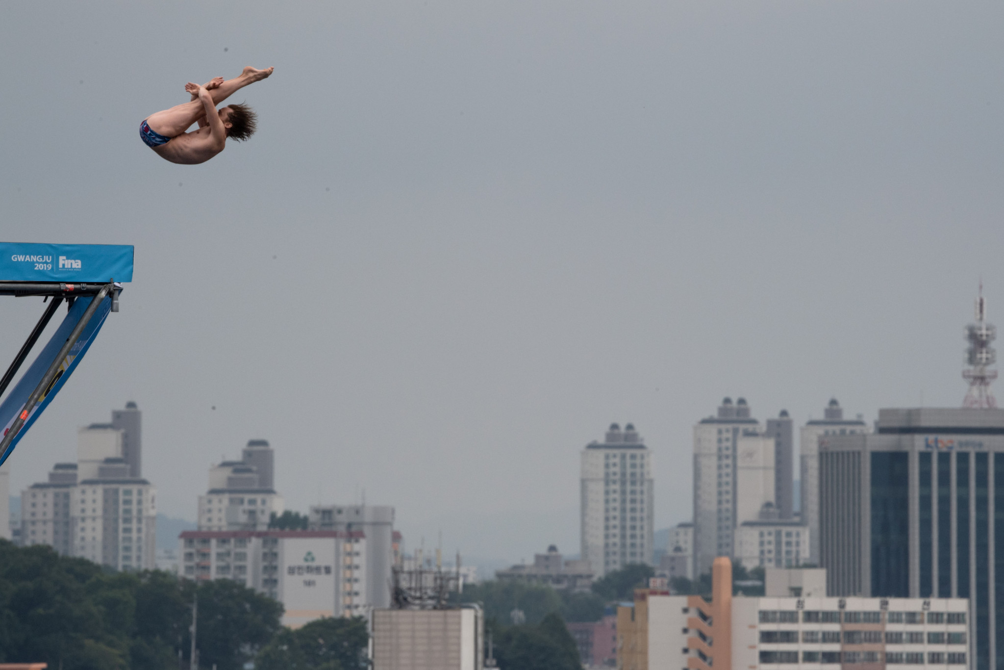 Gary Hunt of Britain won the men's high diving ©Getty Images