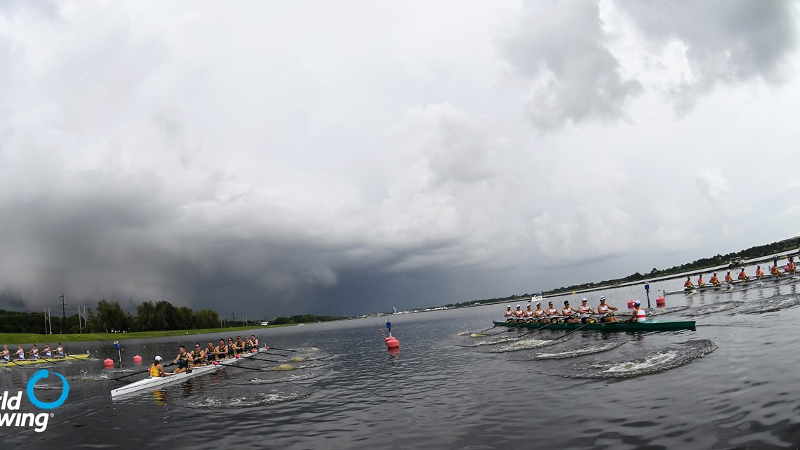There were thunderous wins for the US and British men's eights as storms arrived on day two of the World Rowing Under 23 Championships in Florida ©World Rowing