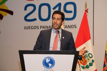 Santiago 2023 chief executive Eduardo Della Maggiora updated the Panam Sports General Assembly on their progress ©Eduardo Della Maggiora 