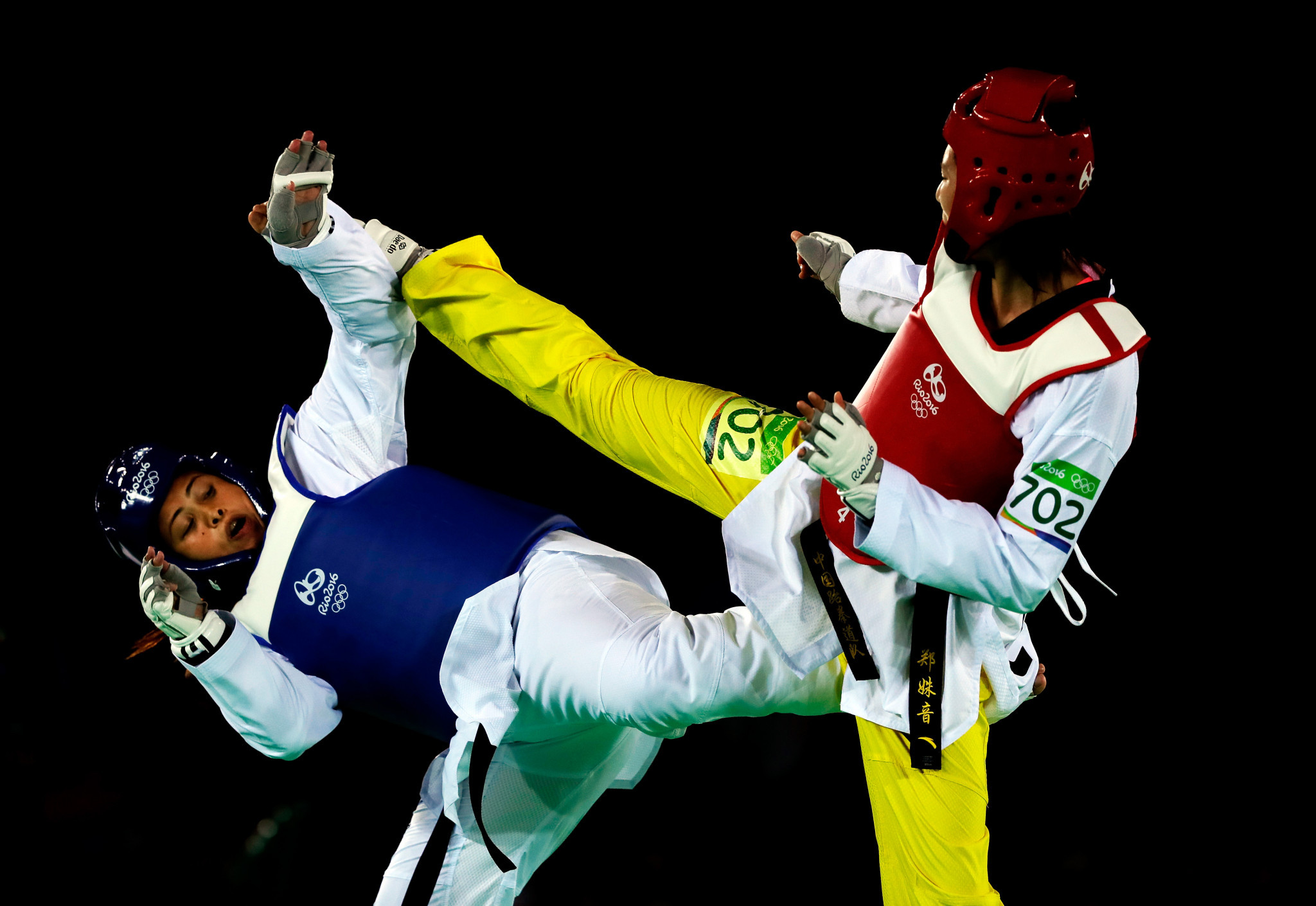 Nisha Rawal of Nepal competes against Shuyin Zheng of China during the women's over-67 kilograms taekwondo competition at Rio 2016 - a sport the country will hope be represented in at Tokyo 2020 ©Getty Images