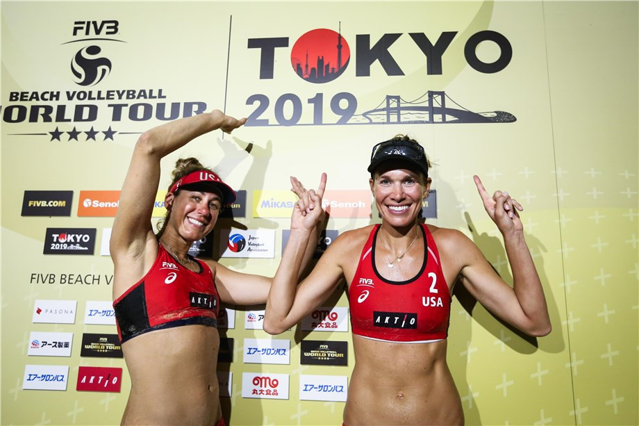 Alix Klineman and April Ross of the United States reached their third consecutive World Tour final of a four-star event doubling as the sport's test event for Tokyo 2020 ©FIVB