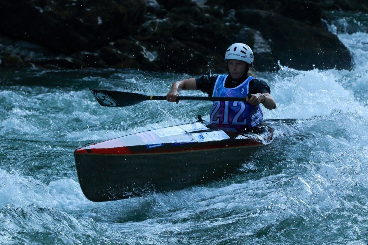 Martina Satkova of the Czech Republic had another day of double gold at the ICF Junior and Under-23 Wildwater World Championships in Banya Luka ©ICF