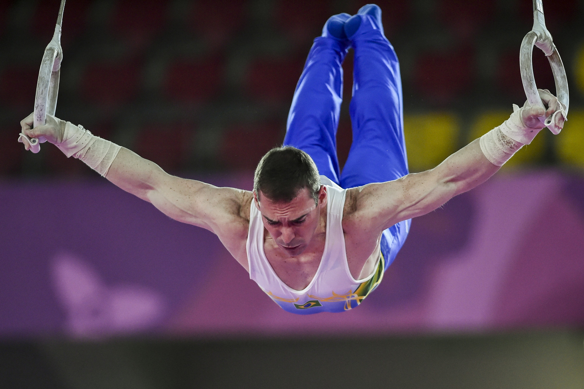 London 2012 Olympic champion Arthur Zanetti played a key role as Brazil won the men's team gymnastics event ©Getty Images