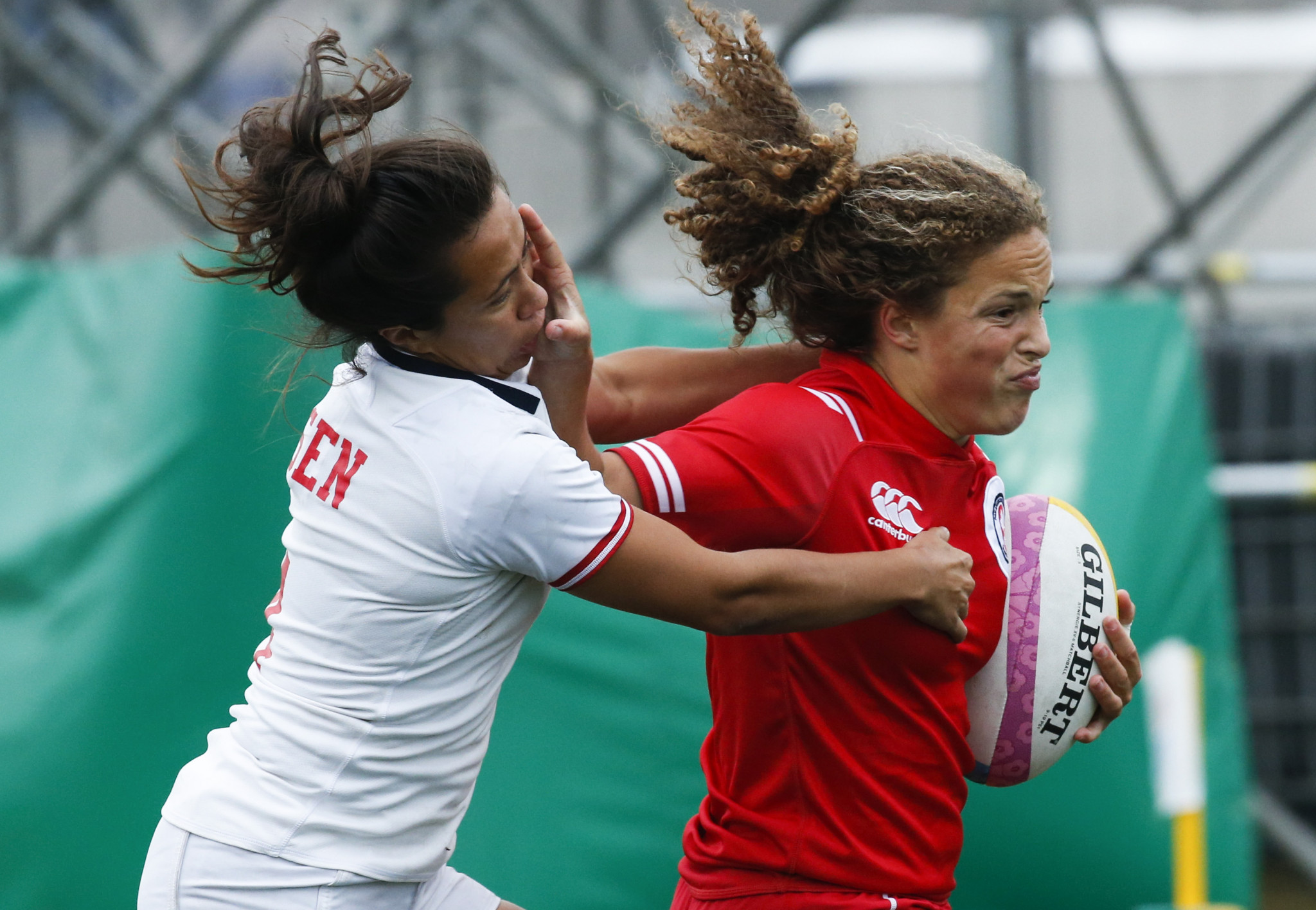 Canada defeated the United States in the women's rugby sevens ©Lima 2019