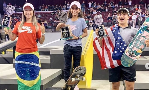 Rayssa Leal is the youngest skater to win a leg of the Street League Skateboarding World Tour ©Rayssa Leal/Instagram