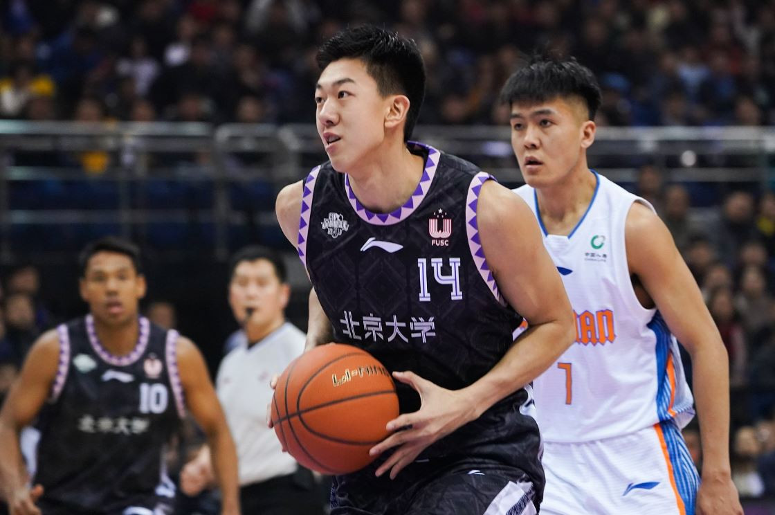 Student Shaojie Wang of China was selected as first overall pick in the 2019 China Basketball Association Draft in Shanghai ©Peking University