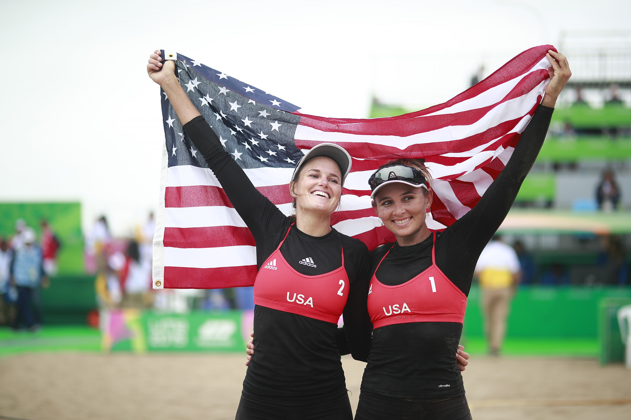 America's Karissa Cook and Jace Pardon won the women's beach volleyball ©Lima 2019