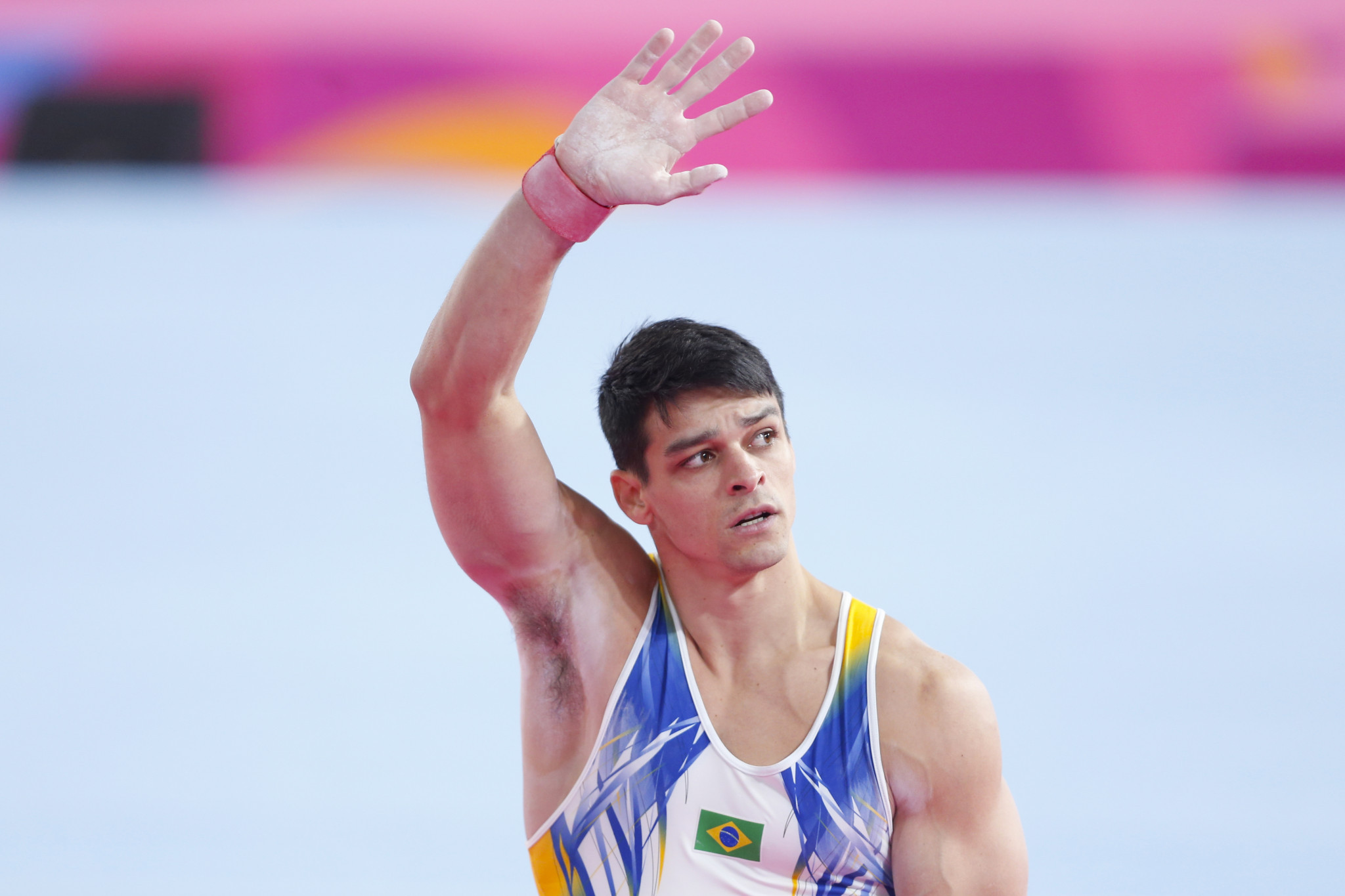 Brazil had more success in gymnastics, with Francisco Carlos Barretto triumphing on the pommel horse ©Lima 2019