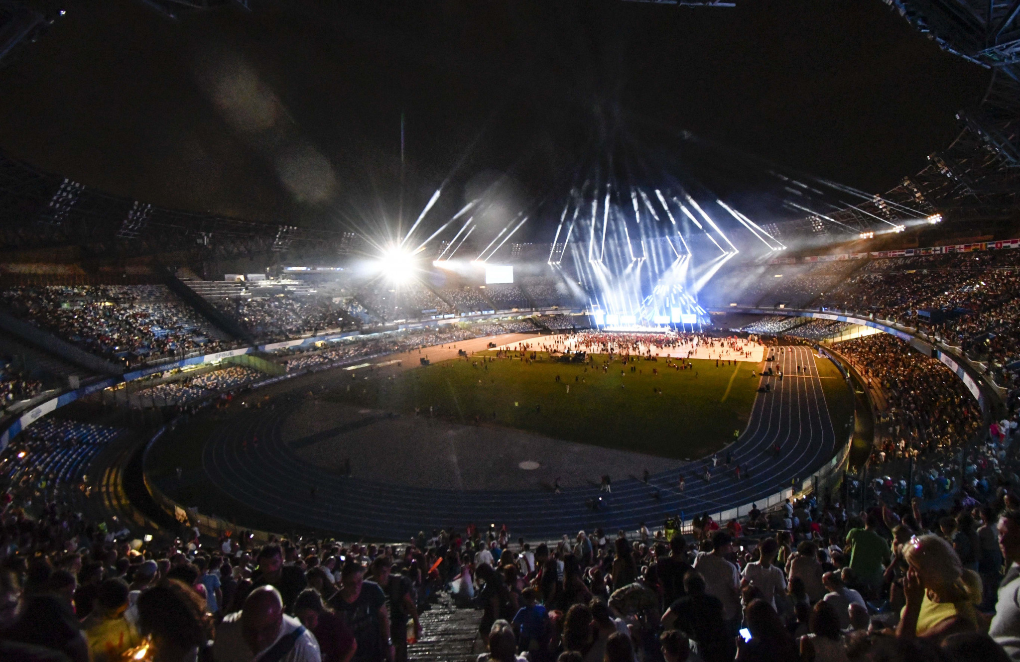 San Paolo Stadium in Naples welcomed 33,000 spectators for the Naples 2019 Closing Ceremony ©Naples 2019 