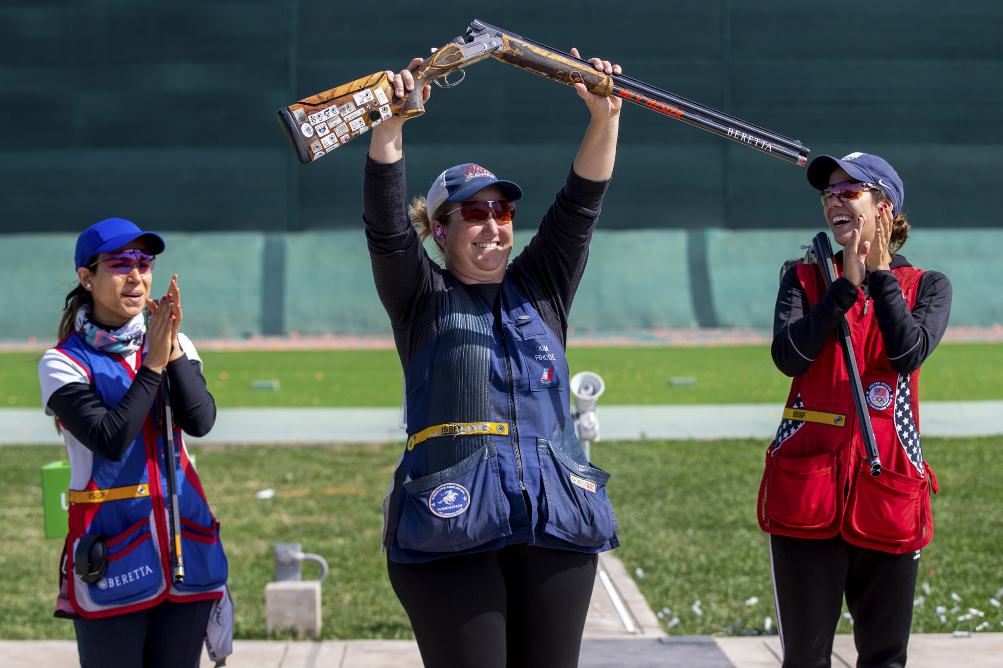 Rhode, also a three-times Olympic champion, triumphed in the women's skeet ©Lima 2019