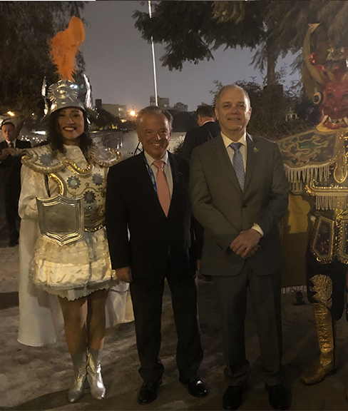 Brazilian Olympic Committee President Paulo Wanderley Teixeira is one of many high-profile sporting figures International Federation of Bodybuilding and Fitness President Rafael Santonja  has met with in Lima ©IFBB