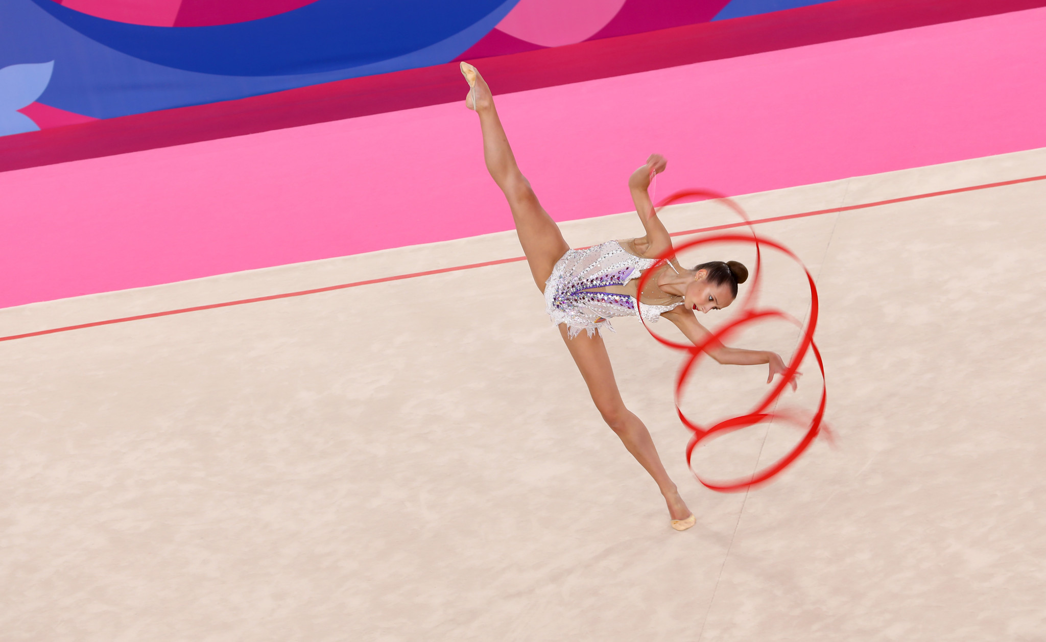 Rhythmic gymnastics titles were on offer on day eight of Lima 2019 ©Getty Images 