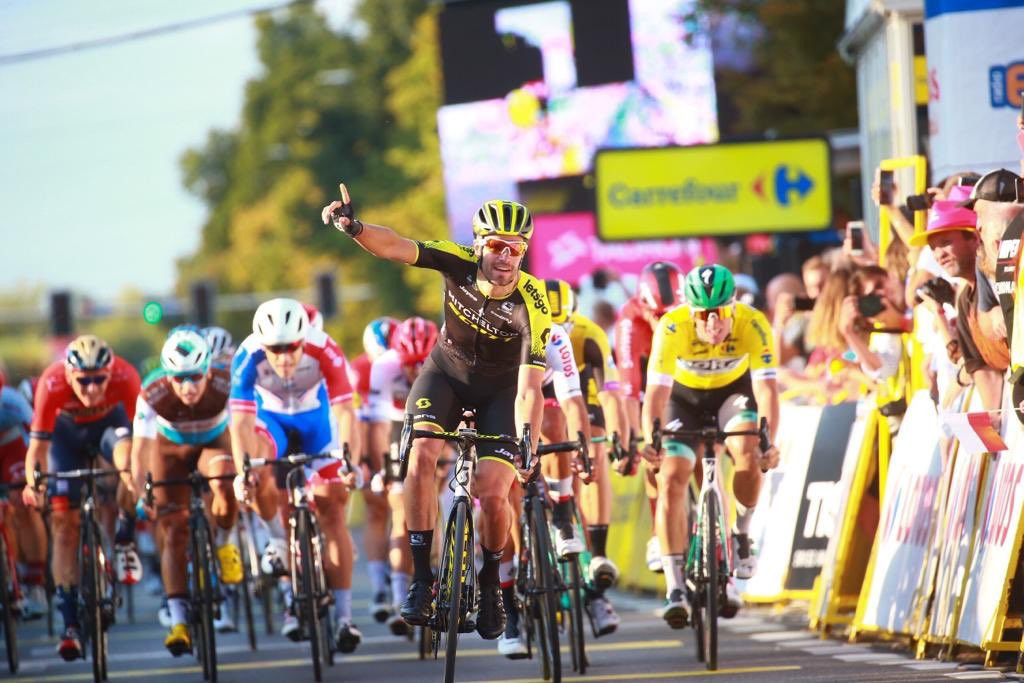 Luka Mezgec has won the second stage of the Tour de Pologne after a frantic sprint finish ©Twitter/Tour de Pologne