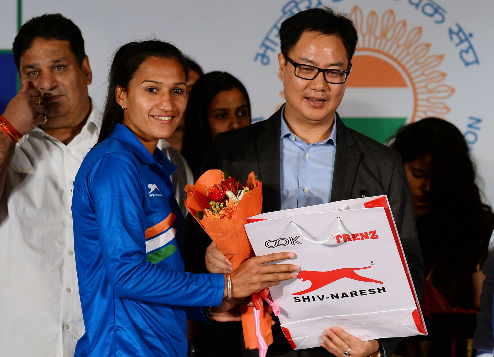 India House will be set up during the Tokyo 2020 Olympics to cater to athletes' nutritional needs, India's Sports Minister Kiren Rijiju, right, has said ©Getty Images