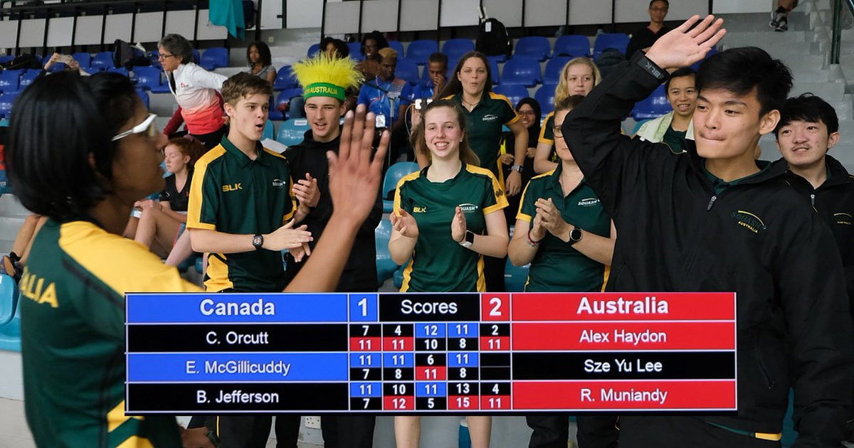 Australia claimed a surprise win over Canada as action begun in the women’s team event at the World Squash Federation Junior Championships in Kuala Lumpur ©WSF WorldJuniors/Twitter