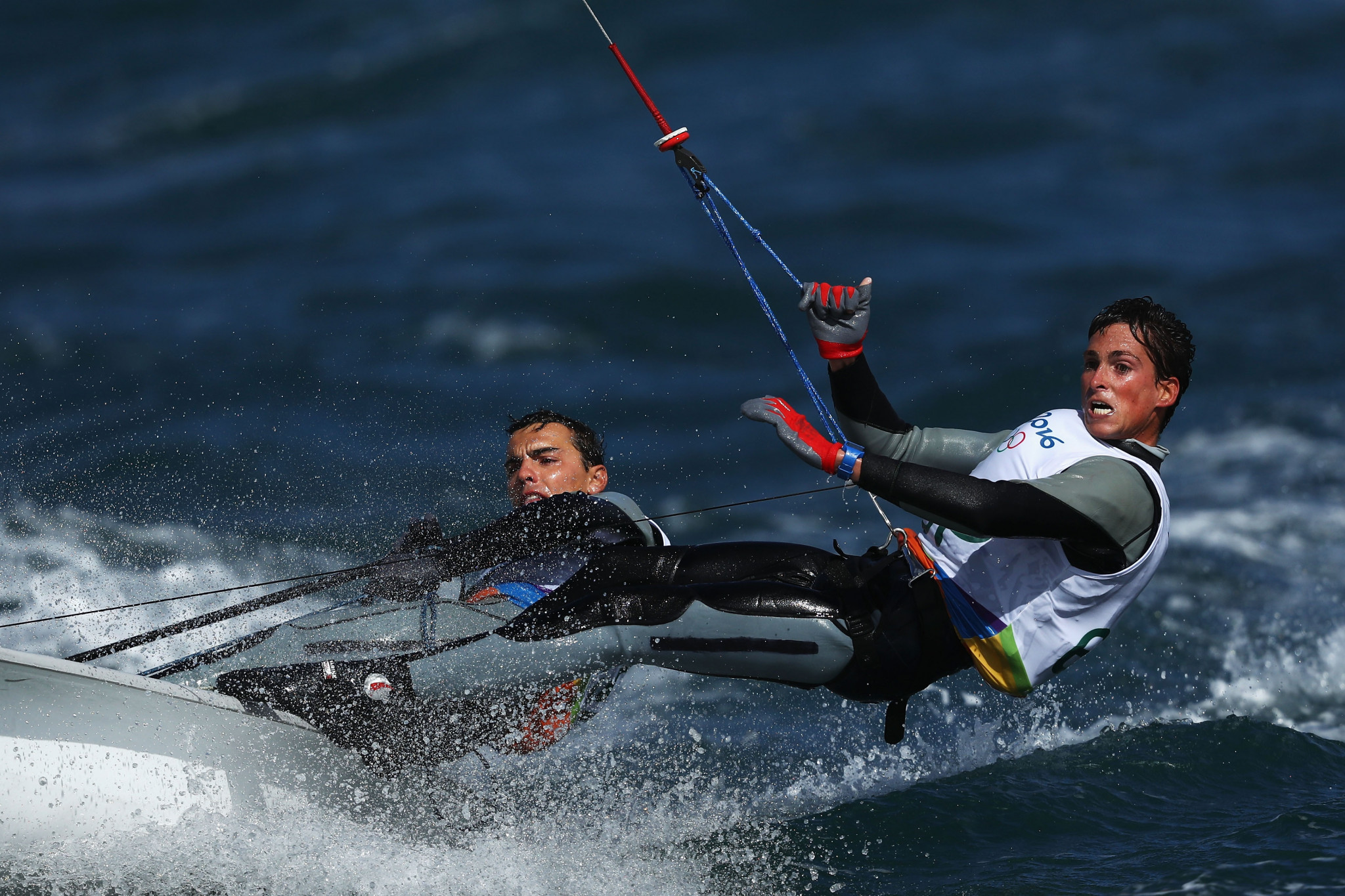 Spain's Jordi Xammar, left, and Nicolás Rodríguez have a one-point advantage at the summit of the men's standings ©Getty Images
