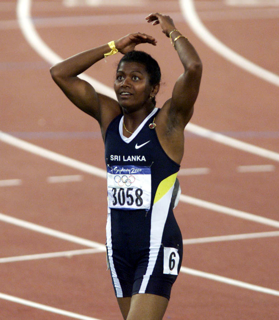 Susanthika Jayasinghe initially claimed bronze in the 200m at Sydney 2000 but was promoted to silver after Marion Jones was disqualified for doping ©Getty Images