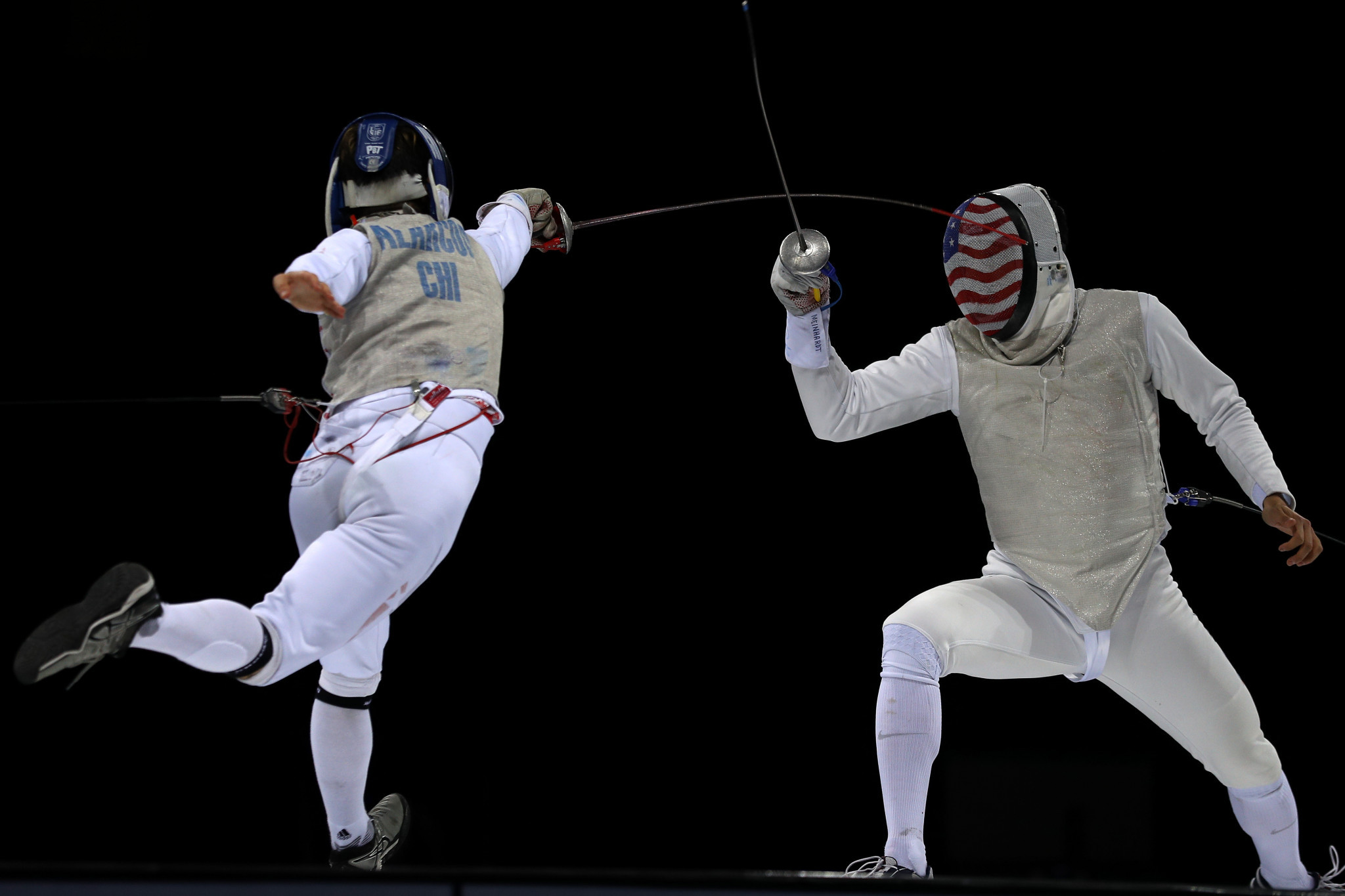 Chile's Gustavo Alarcón produced a shock in the men's foil but ultimately won silver ©Getty Images