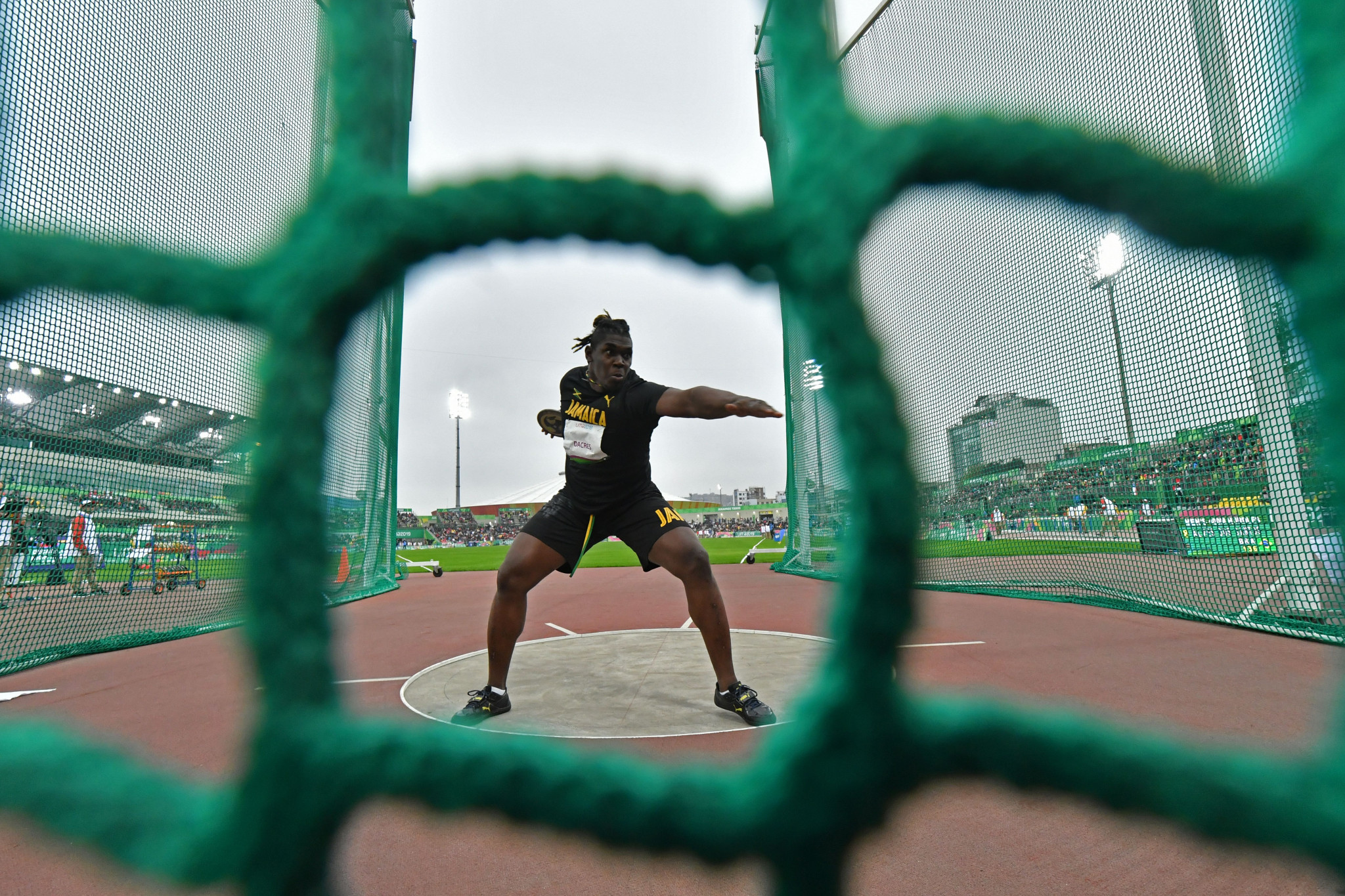 Jamaica's Fedrick Dacres defended his men's discus title ©Getty Images