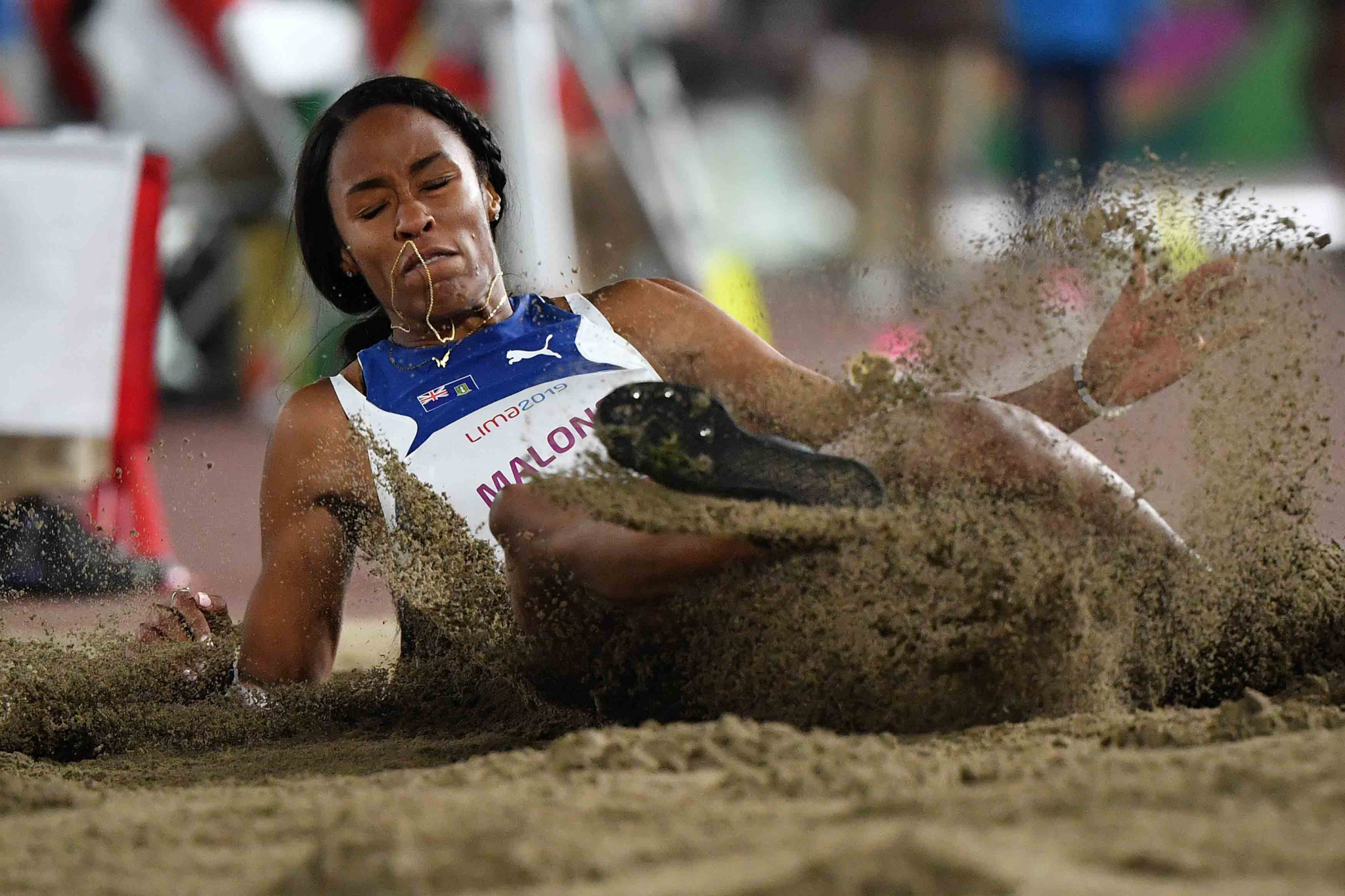 Chantel Malone won the women's long jump with a second round effort of 6.68 metres ©Getty Images