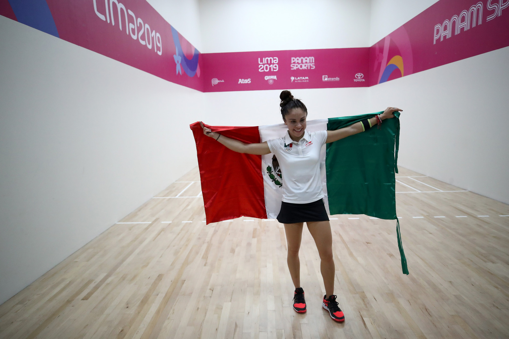 Paola Longoria achieved her third successive Pan American Games women's singles title ©Getty Images