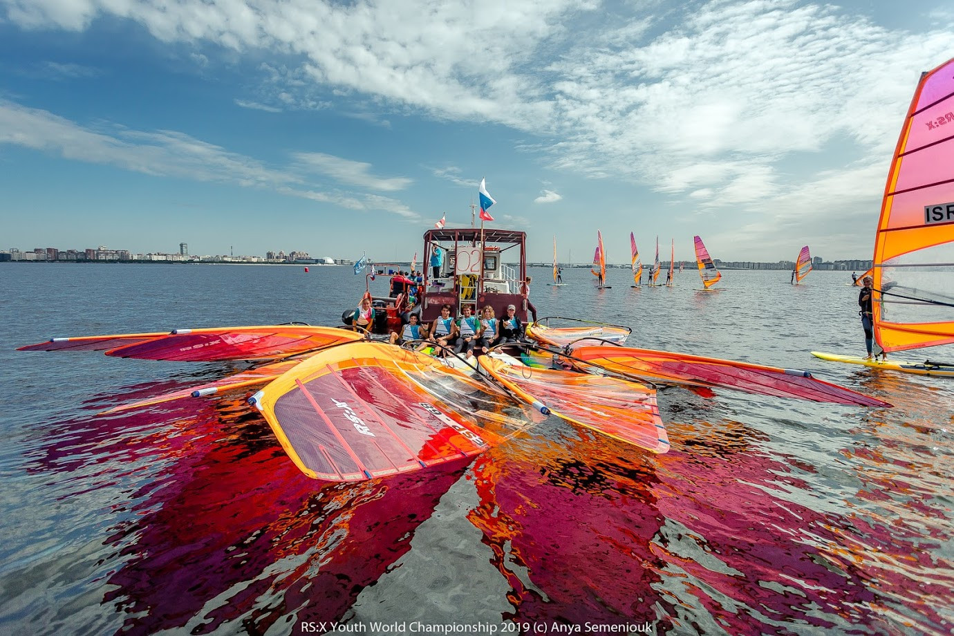 With winds only between two and three knots, and constantly fluctuating in direction, the race committee decided it was impossible to host fair racing ©Anya Semeniouk