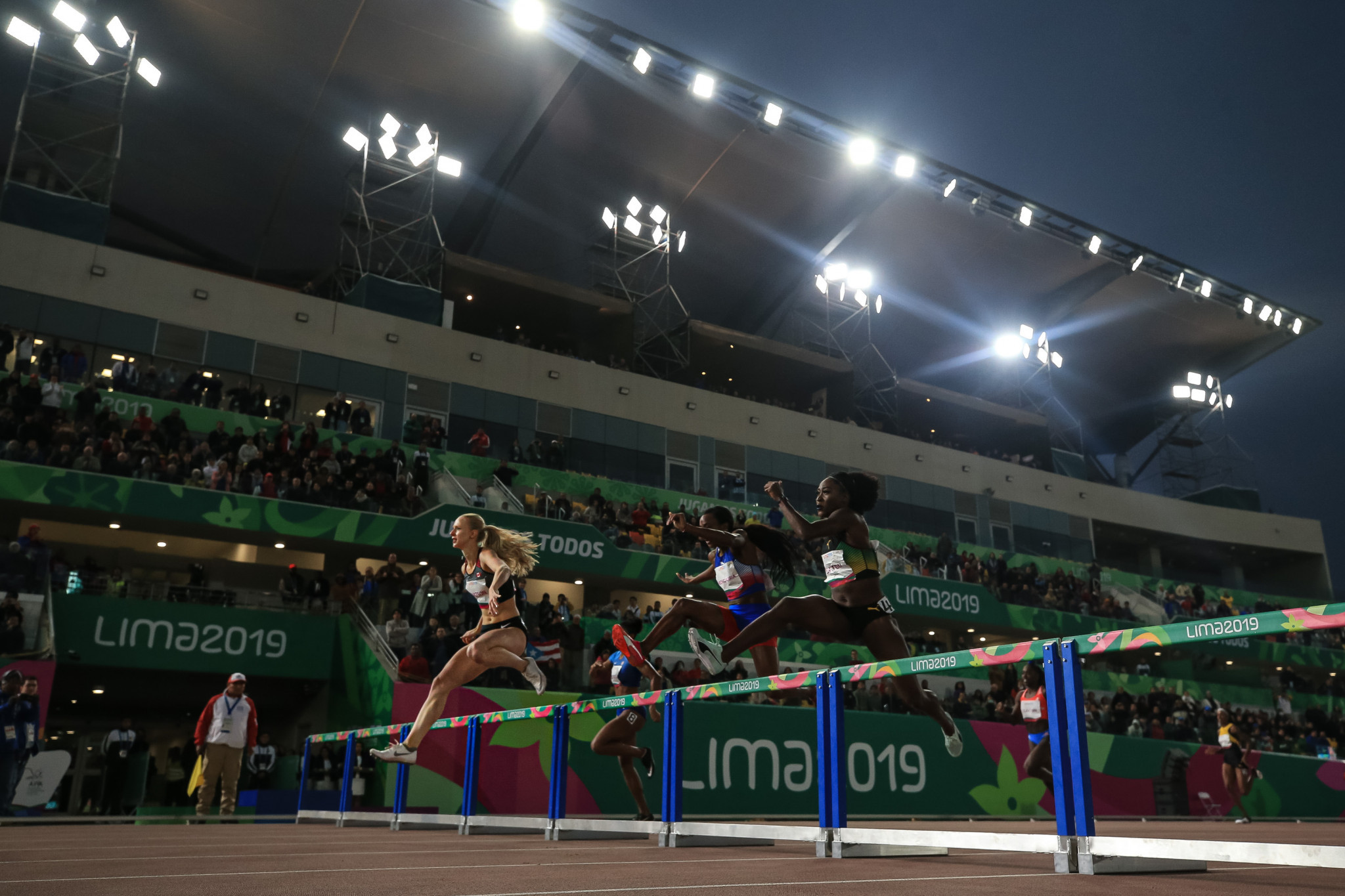 Canada's Sage Watson was disqualified then reinstated in the women's 400m hurdles final ©Getty Images