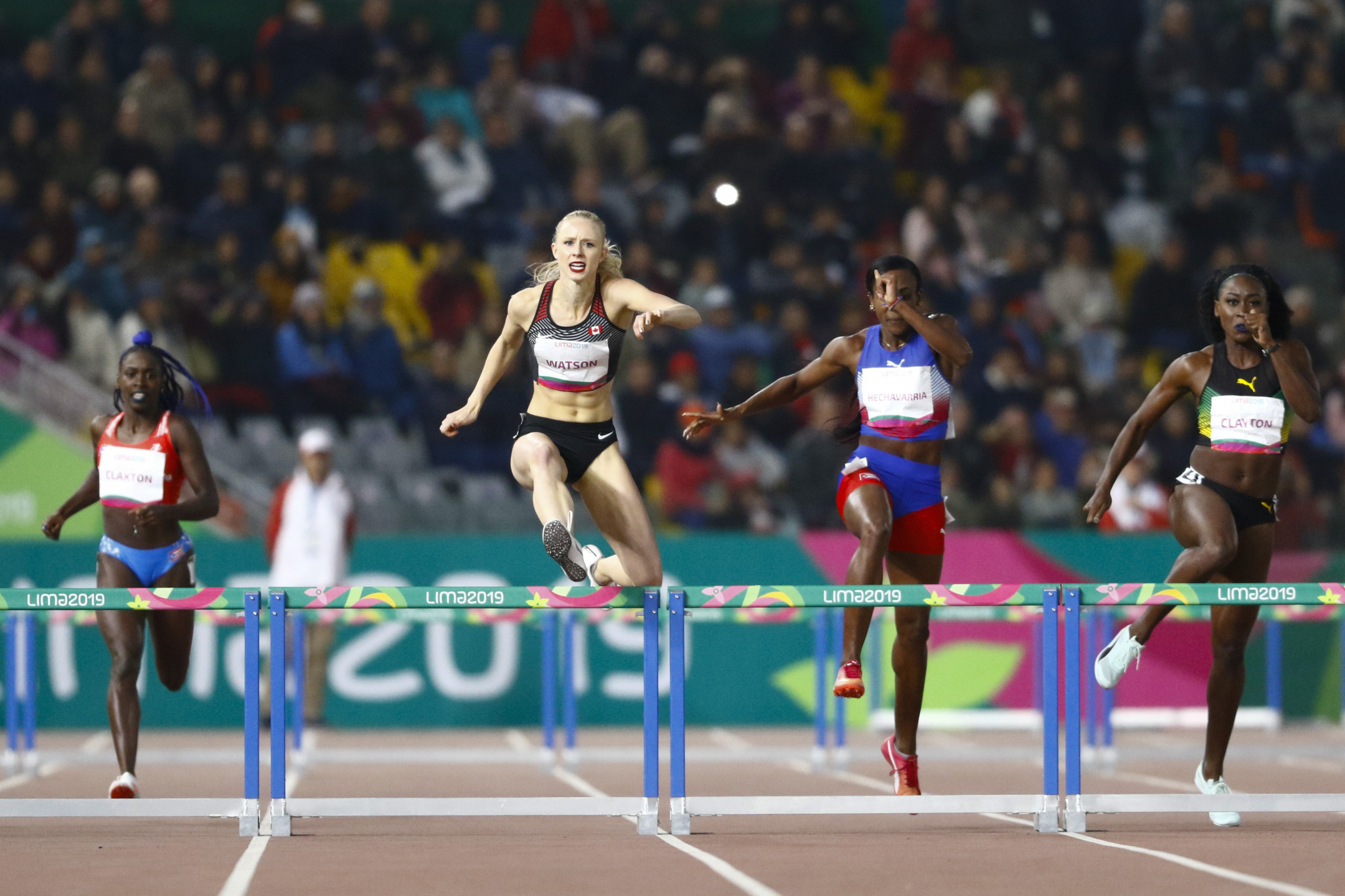 There was more drama in the women's 400m hurdles, which Canada's Sage Watson won ©Lima 2019