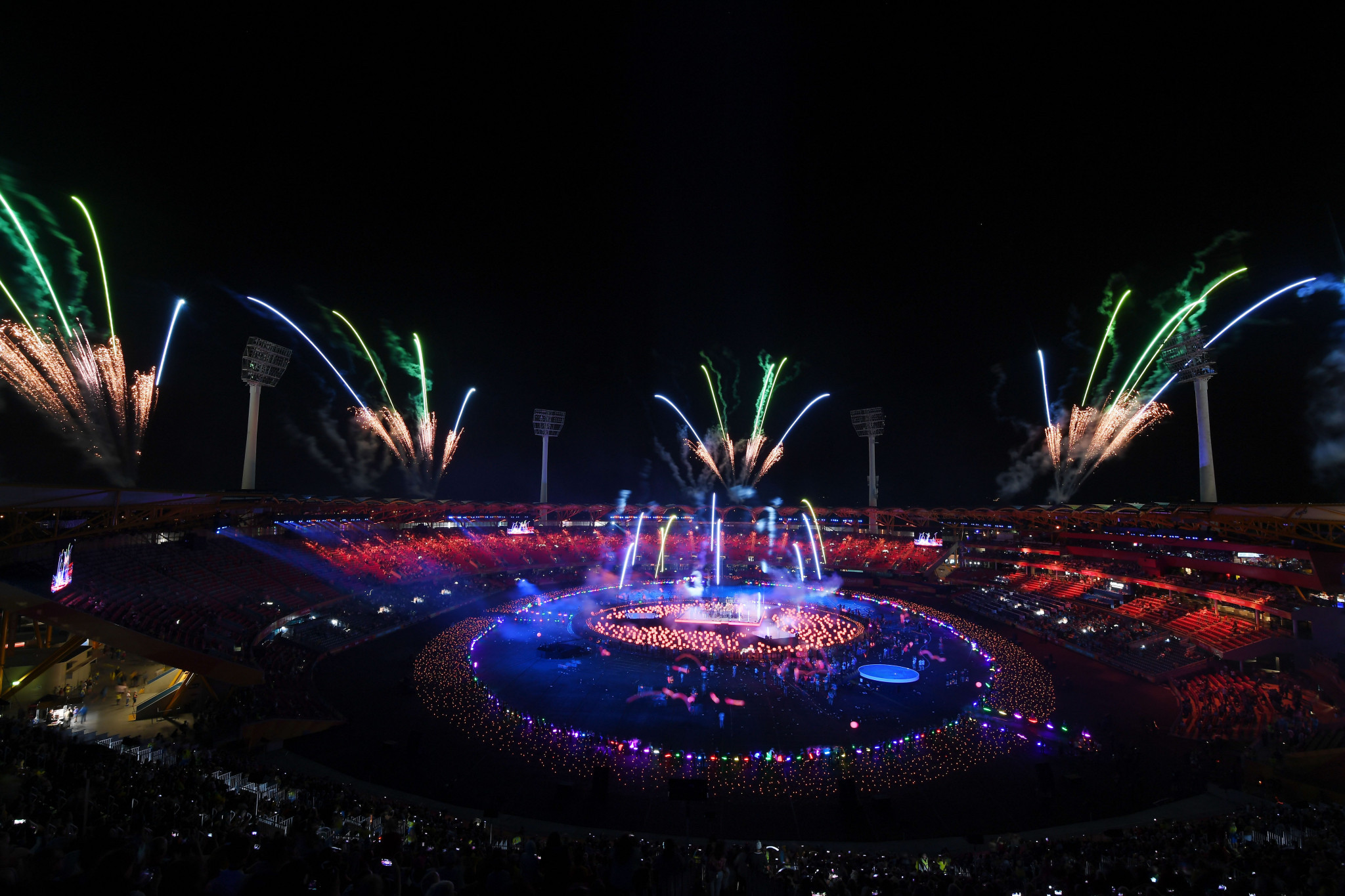 Fireworks seen during the Opening ceremony, providing a visual spectacular for all spectators ©Getty Images