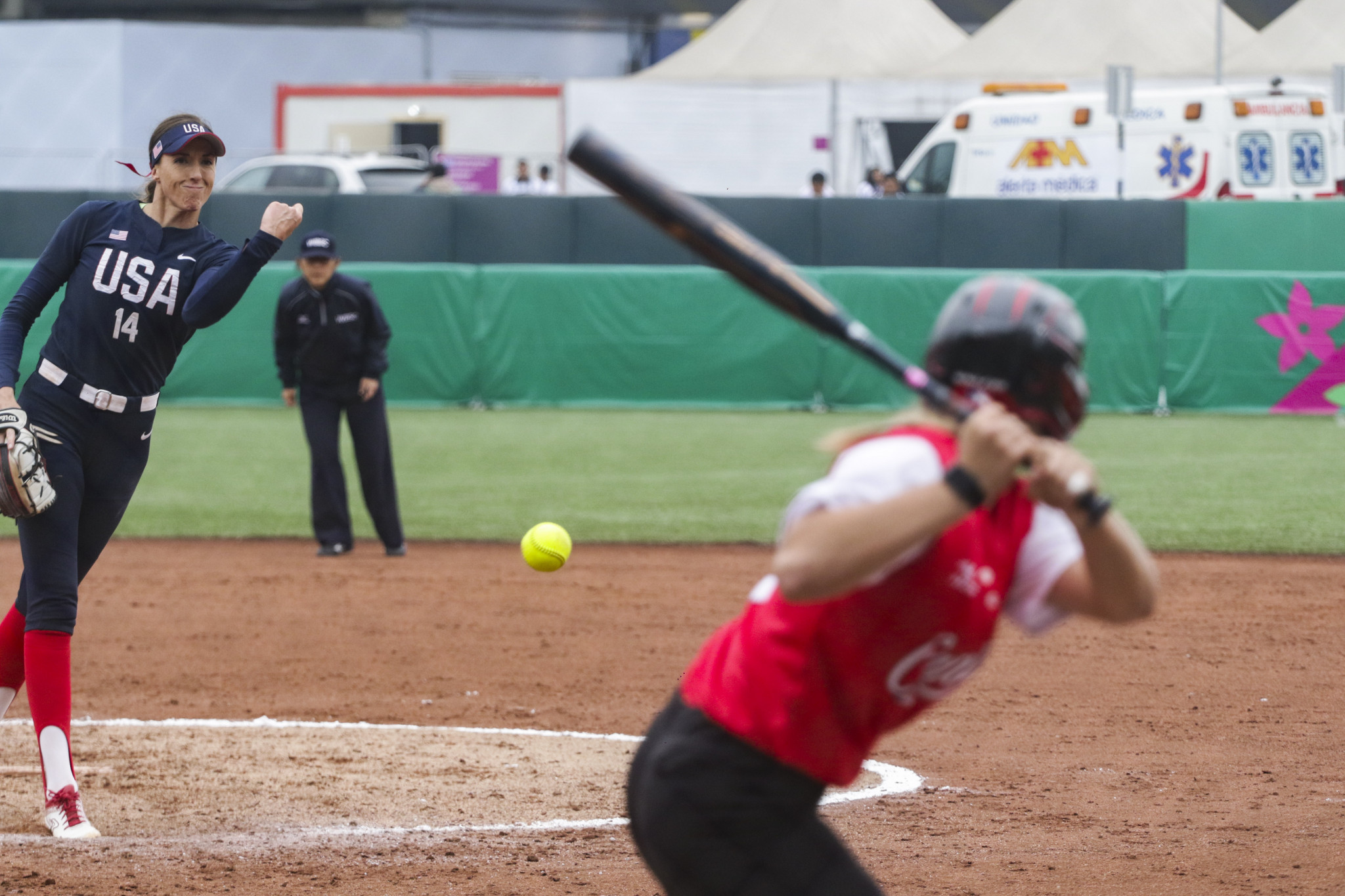 The US also came up against Canada in the grand final of the women's softball ©Lima 2019