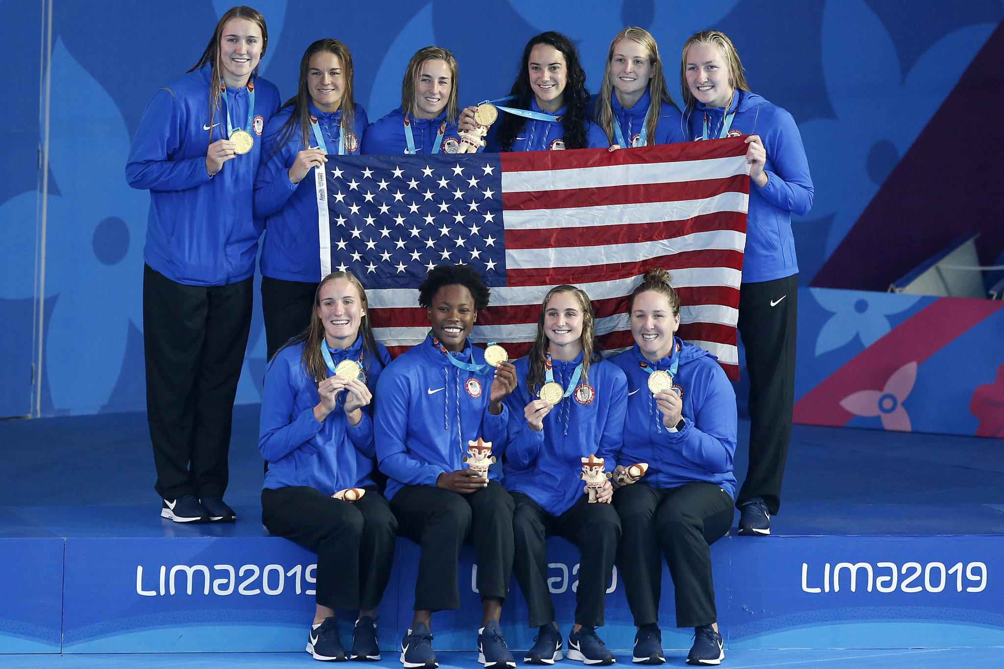 America defeated Canada to top the podium in the women's water polo ©Lima 2019