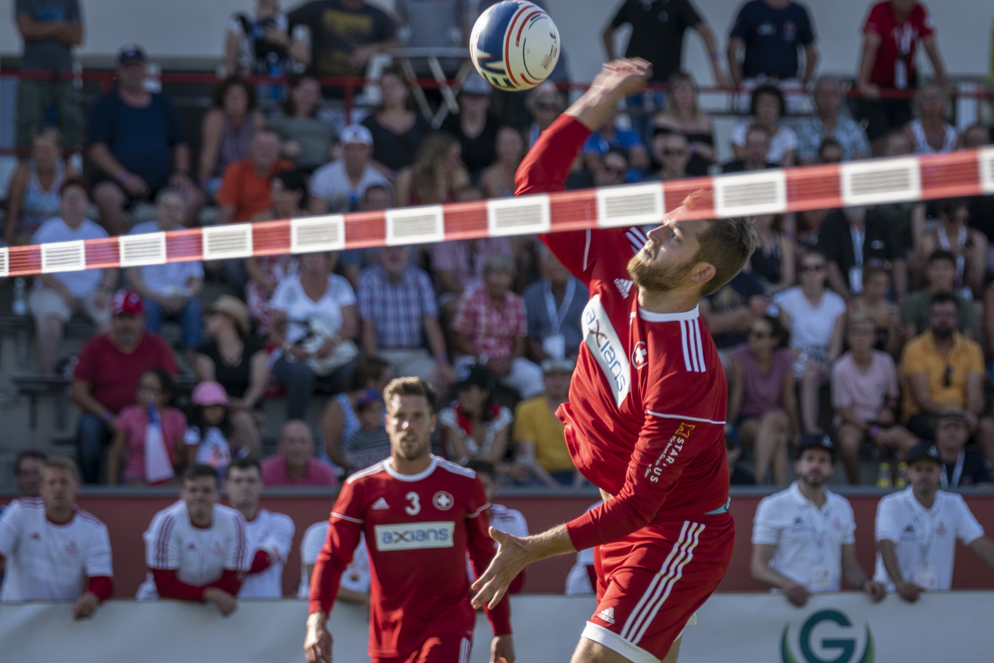 Hosts Switzerland won 3-0 against Chile as the International Fistball Association World Fistball Championships began in Winterthur ©IFA 